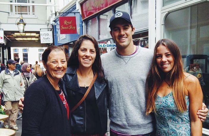 Pat Cummins with his mother Maria Cummins (extreme left) and sisters Laura Cummins and Kara Cummins. (Source: @patcummins30/Instagram)